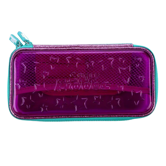 PVC Small Pencil Box Transparent & Durable - Purple