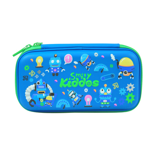 Tech Robot Small Pencil Case - Blue