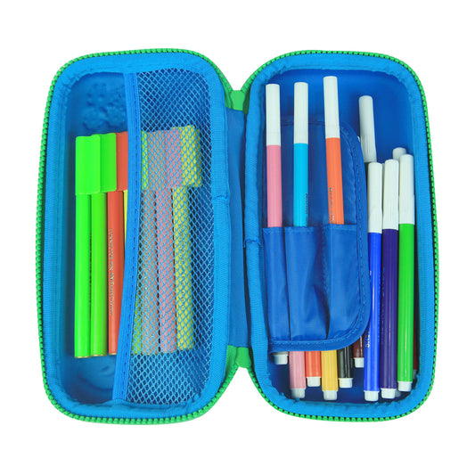 Tech Robot Small Pencil Case - Blue