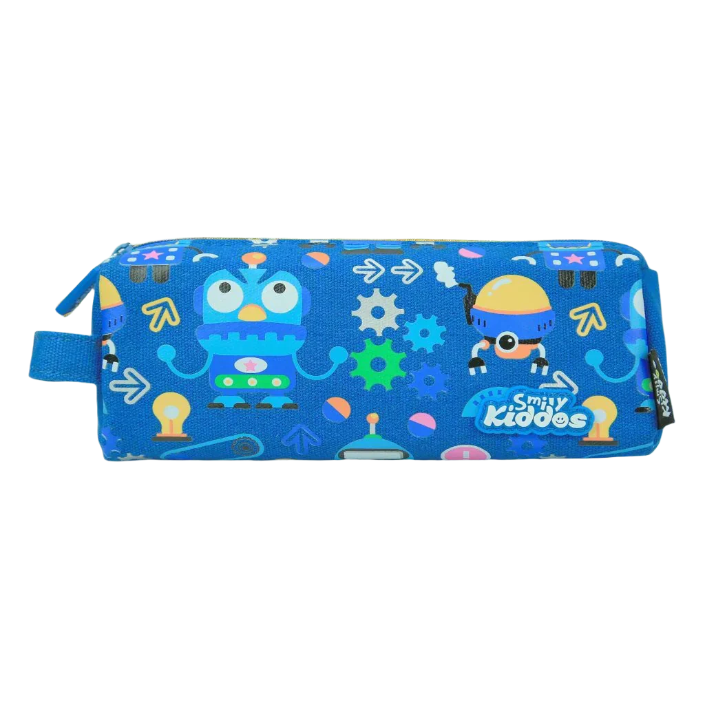 Robot Adventure Pencil Pouch Blue