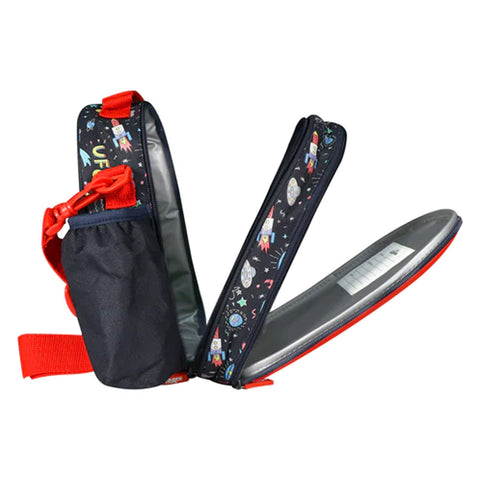 Image of Smily Kiddos Eva Lunch Bag Space Theme Red
