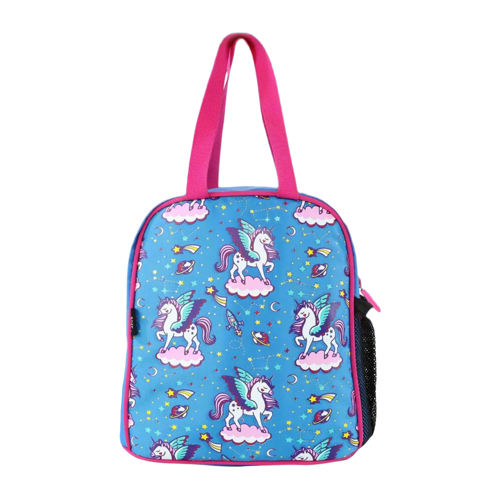 Smily kiddos joy lunch bag-Unicorn Blue