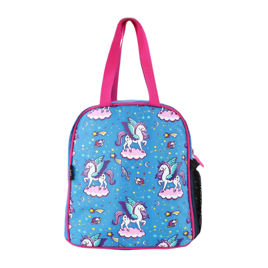 Smily kiddos joy lunch bag-Unicorn Blue
