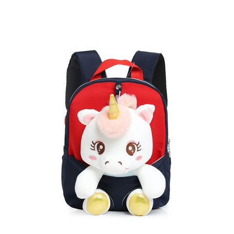 Image of Smily kiddos Unicorn Plush toy Backpack - Red