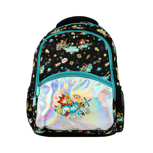 Smily Kiddos 10 ltrs Backpack Space Theme | Black