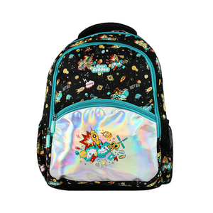Smily Kiddos 10 ltrs Backpack Space Theme | Black