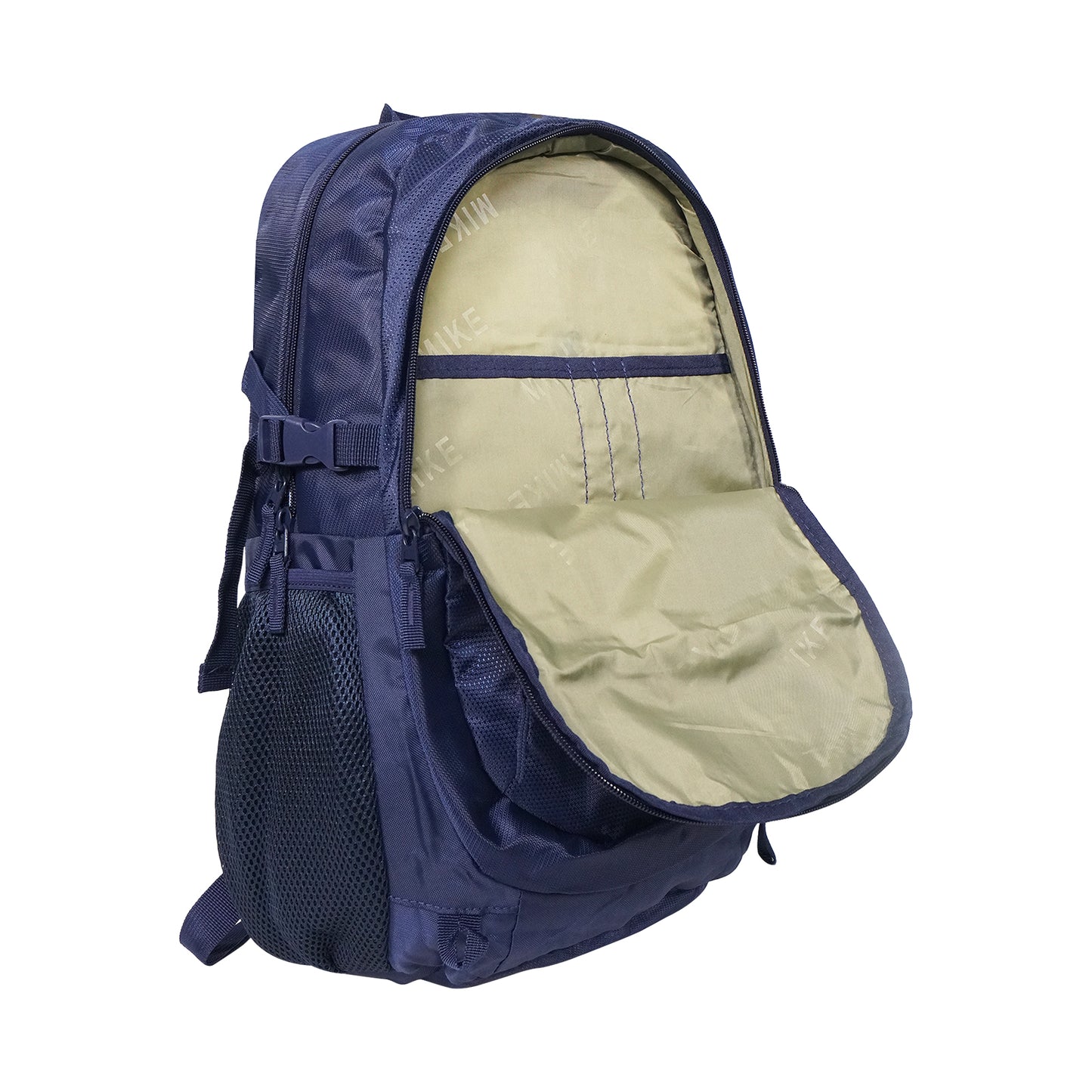 Mike Bags Terminal Backpack - Navy Blue open compartment 