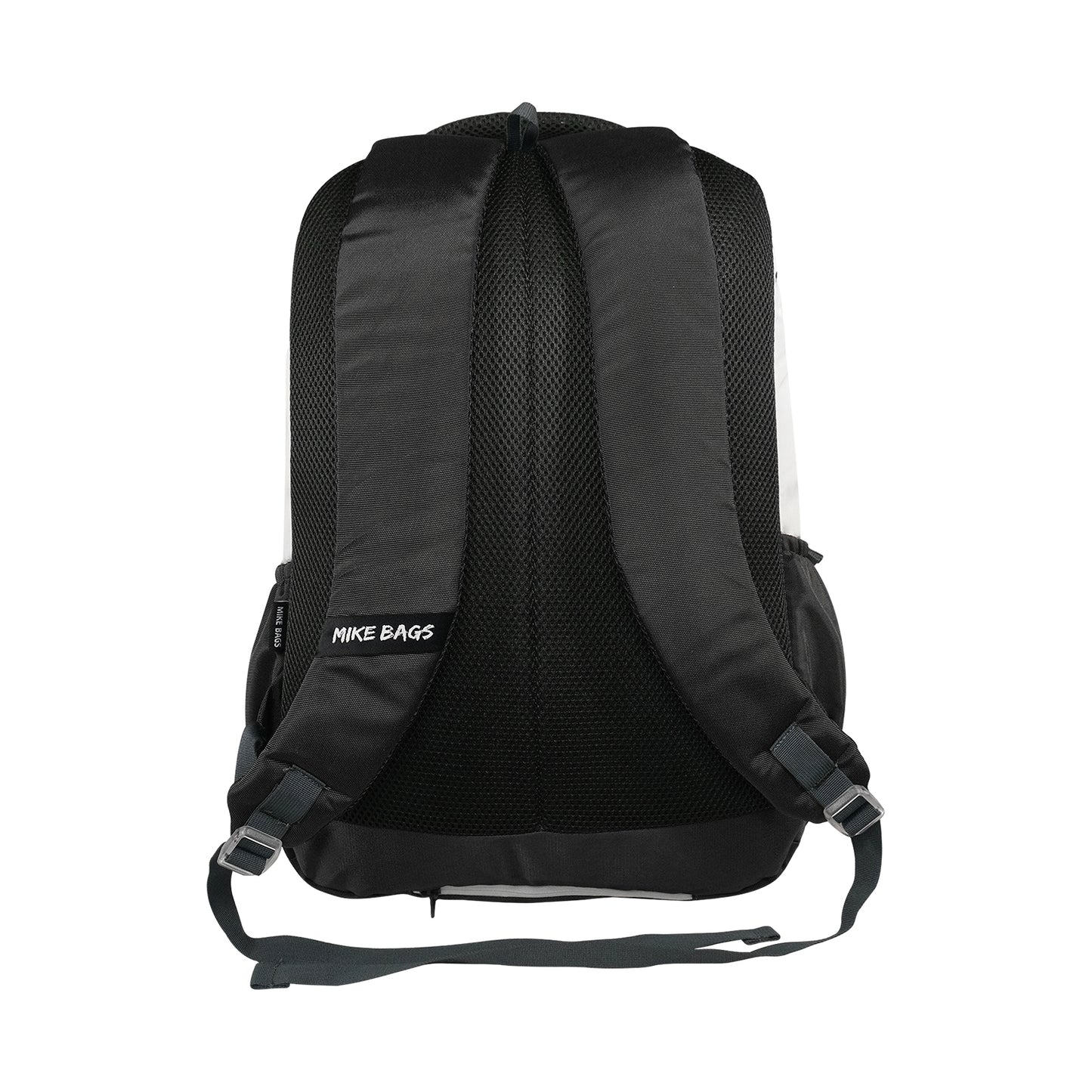 Mike Flora Backpack - White | 48L School Bag with Rain Cover