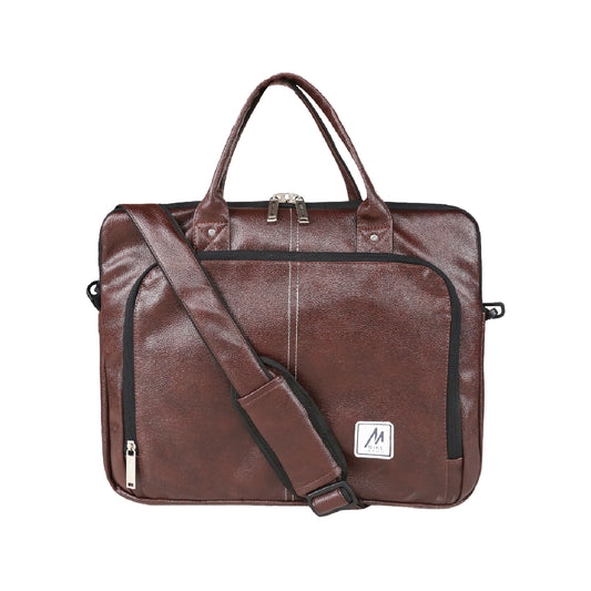 Mike Esquire Leather File Bag - Brown
