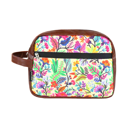 Mike Leather Make Up Pouch - Brown