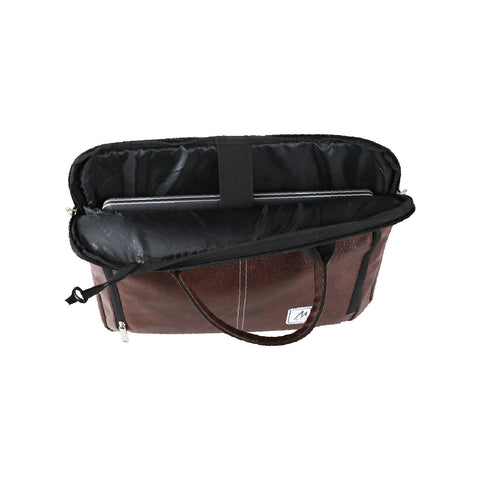 Image of Mike Esquire Leather File Bag - Brown