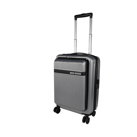 Image of Mike Nova Hard Case Trolley Bag - Silver