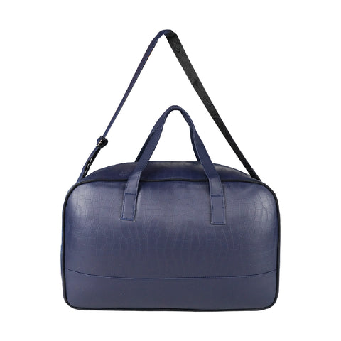 Image of Mike PU Leather 32L Fizz Duffle Bag - Blue
