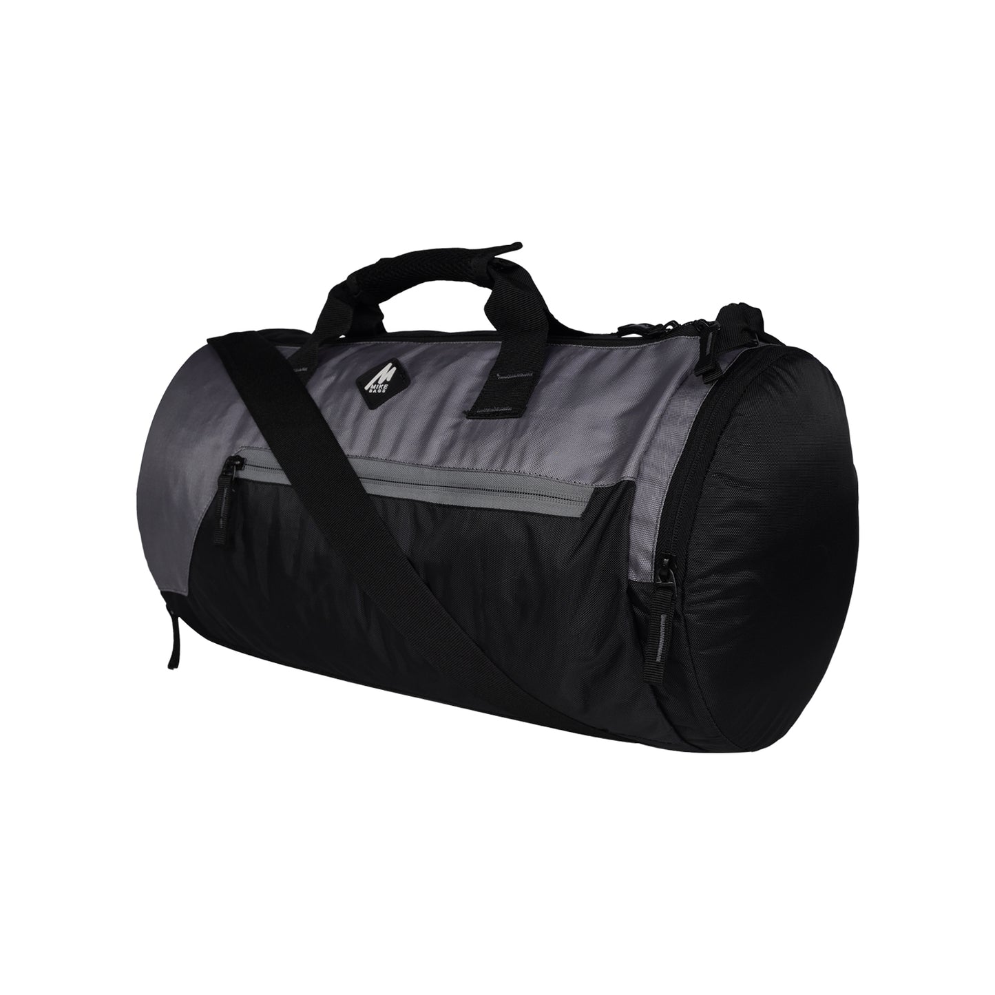 Mike Fit Gear Gym Bag with Shoe Compartment - Grey & Black