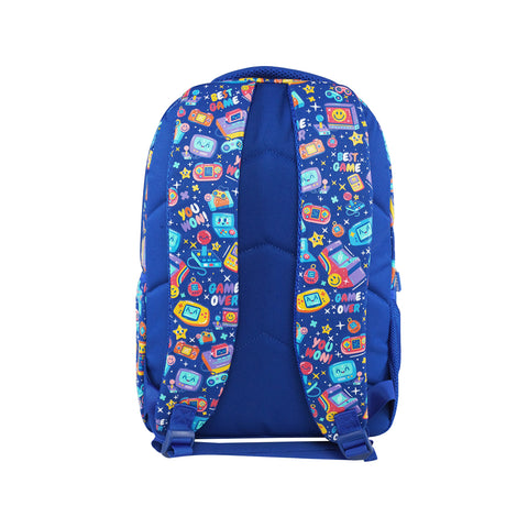 Image of Gamer-Themed Backpack (16L) | Lightweight & Durable School Bag for Kids | Spacious, Trendy & Comfortable Bag - Blue