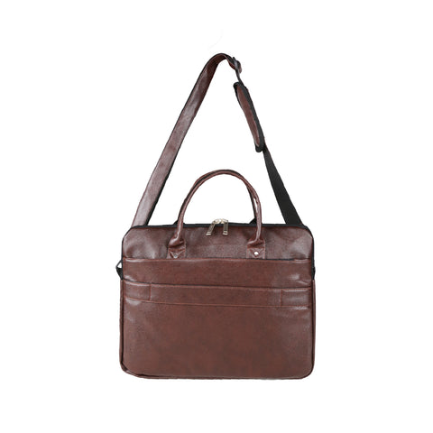 Image of Mike Esquire Leather File Bag - Brown