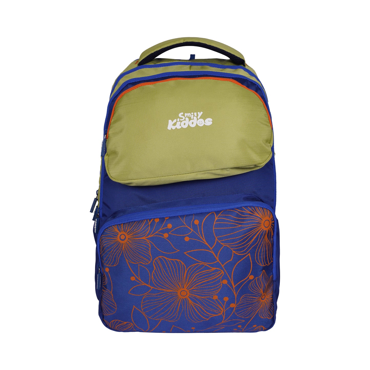 Smily Kiddos Giggle Laptop Backpack – Blue & Green with Rain Cover
