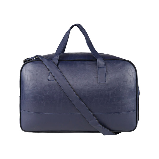 Mike PU Leather 32L Fizz Duffle Bag - Navy Blue