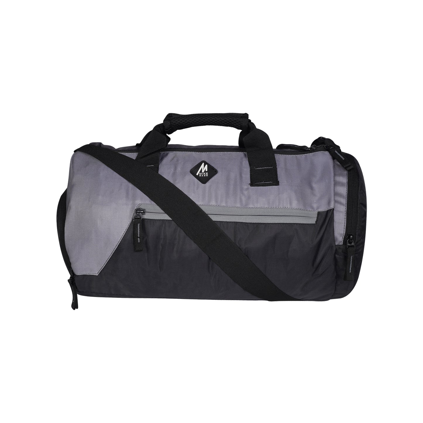Mike Fit Gear Gym Bag with Shoe Compartment - Grey & Black
