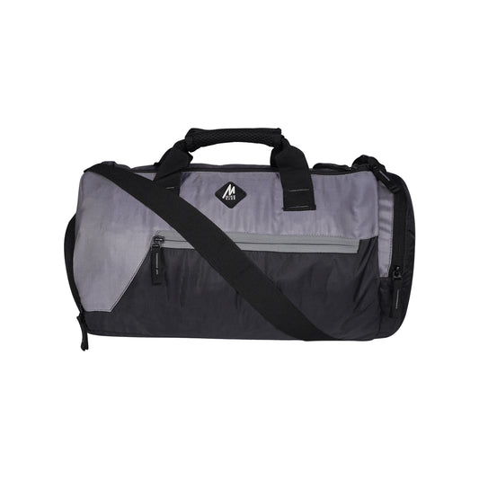 Mike Fit Gear Gym Bag with Shoe Compartment - Grey & Black
