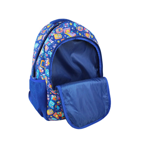Image of Gamer-Themed Backpack (16L) | Lightweight & Durable School Bag for Kids | Spacious, Trendy & Comfortable Bag - Blue