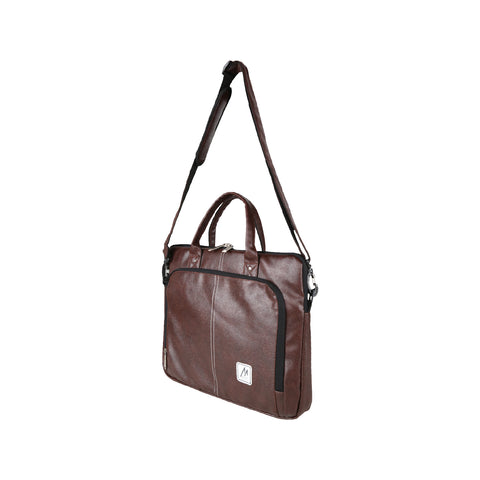 Image of Mike Esquire Leather File Bag - Brown