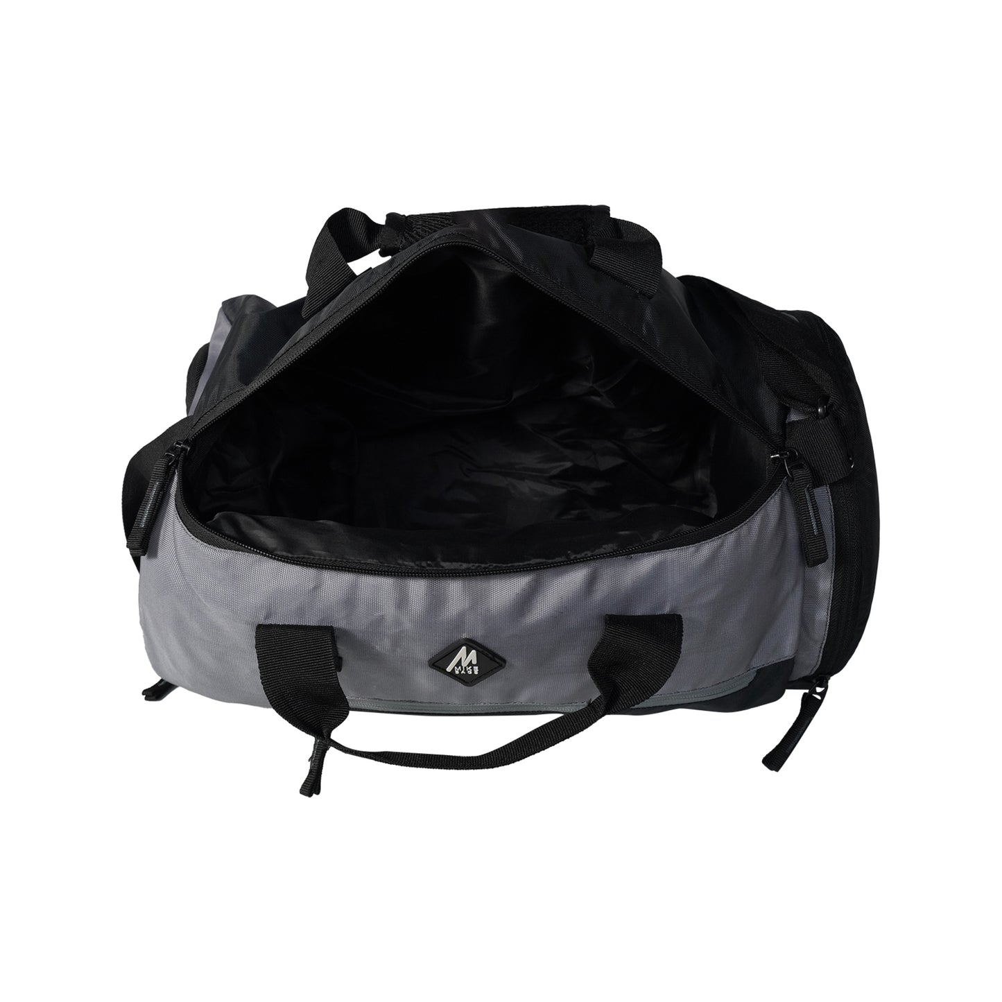 Mike Fit Gear Gym Bag with Shoe Compartment - Grey & Black