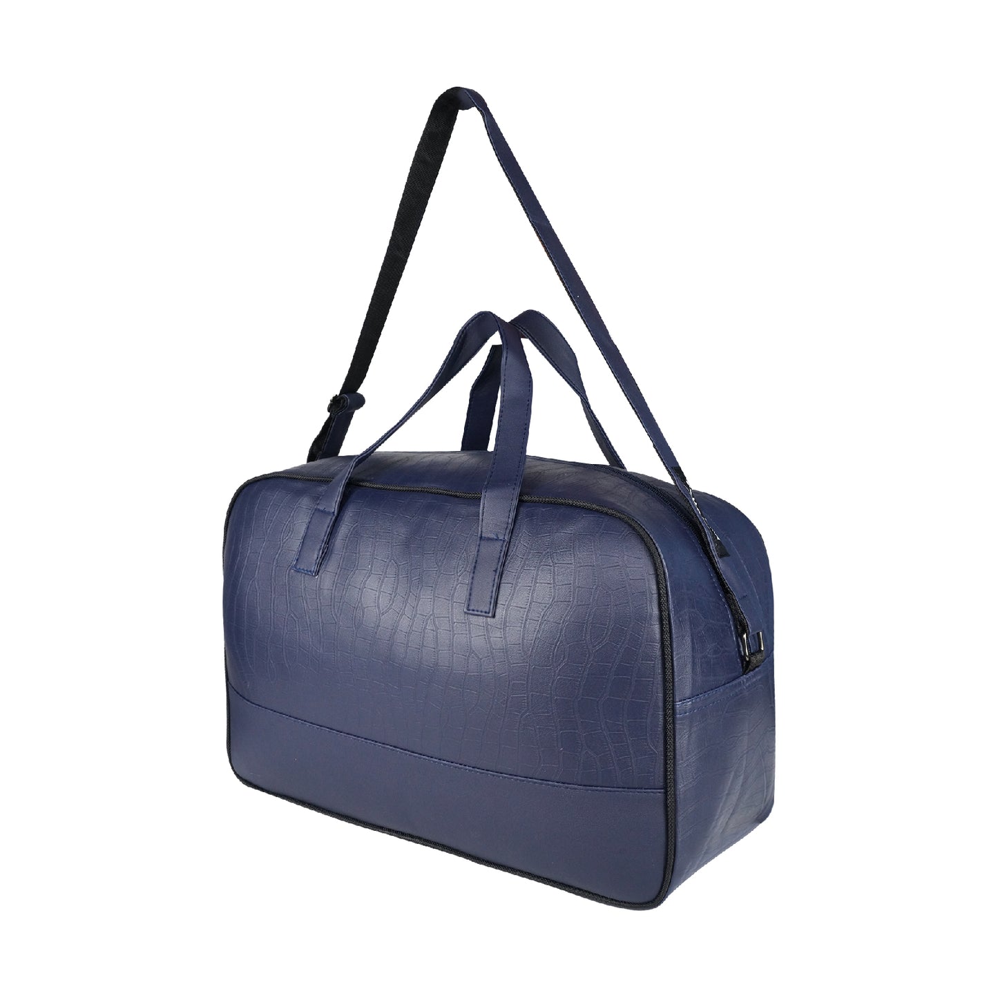 Mike PU Leather 32L Fizz Duffle Bag - Navy Blue