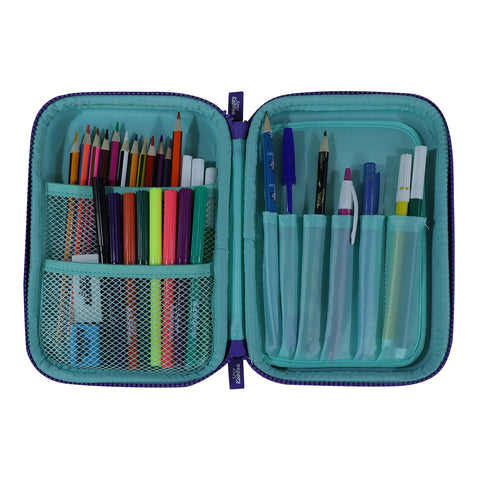 Image of Smily Kiddos Single Compartment pencil case v2 unicorn theme green