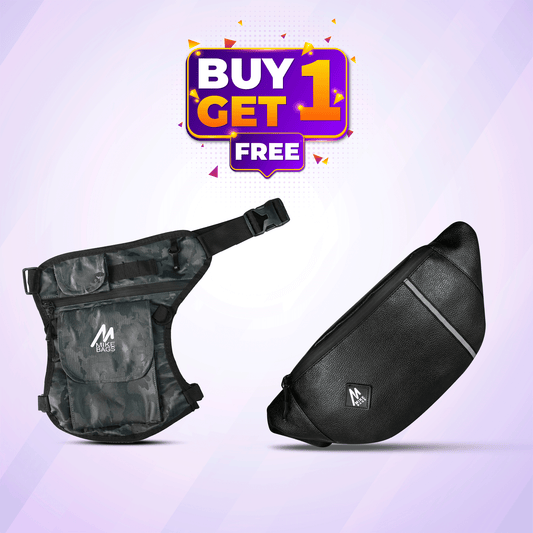 Mike Waist Bag for Men Women, Checked Reversible Stylish Chest Bag for unisex Fanny Combo Pack