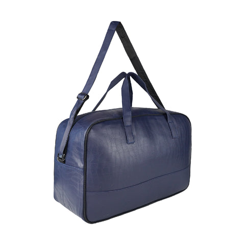Image of Mike PU Leather 32L Fizz Duffle Bag - Blue