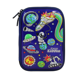 Smily Kiddos Single Compartment pencil case v2 Space Theme Blue