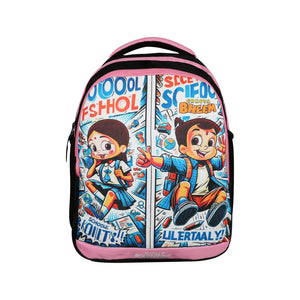 Smily Kiddos - Licensed Chhota Bheem Preschool Backpack I - Light Pink