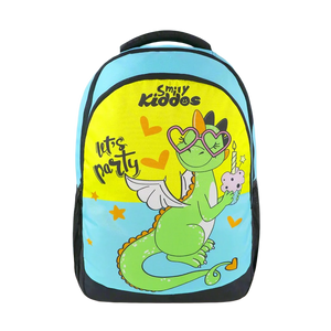 Smily Kiddos 29 Ltrs Junior School Bag  - Party Dragon-Yellow LxWxH :45 X 33 X 20 CM
