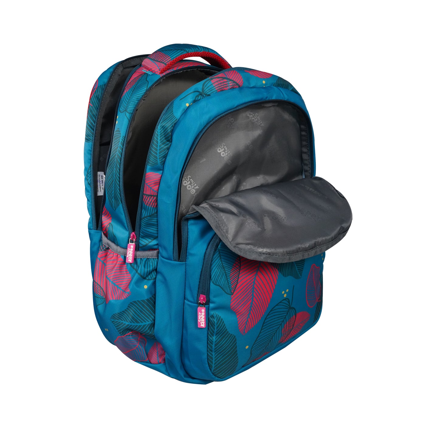 Smily Kiddos Rio Laptop Backpack -Indigo | Stylish Leaf Print | 19 inch School & College Bag (Copy)