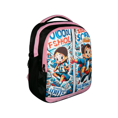 Image of Smily Kiddos - Licensed Chhota Bheem Preschool Backpack I - Light Pink