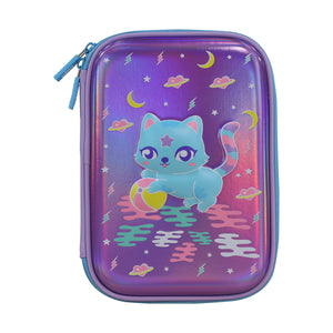 Smily Kiddos Single Compartment pencil case v2 Kitty Theme Purple