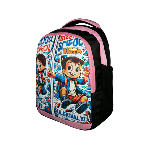 Image of Smily Kiddos - Licensed Chhota Bheem Preschool Backpack I - Light Pink