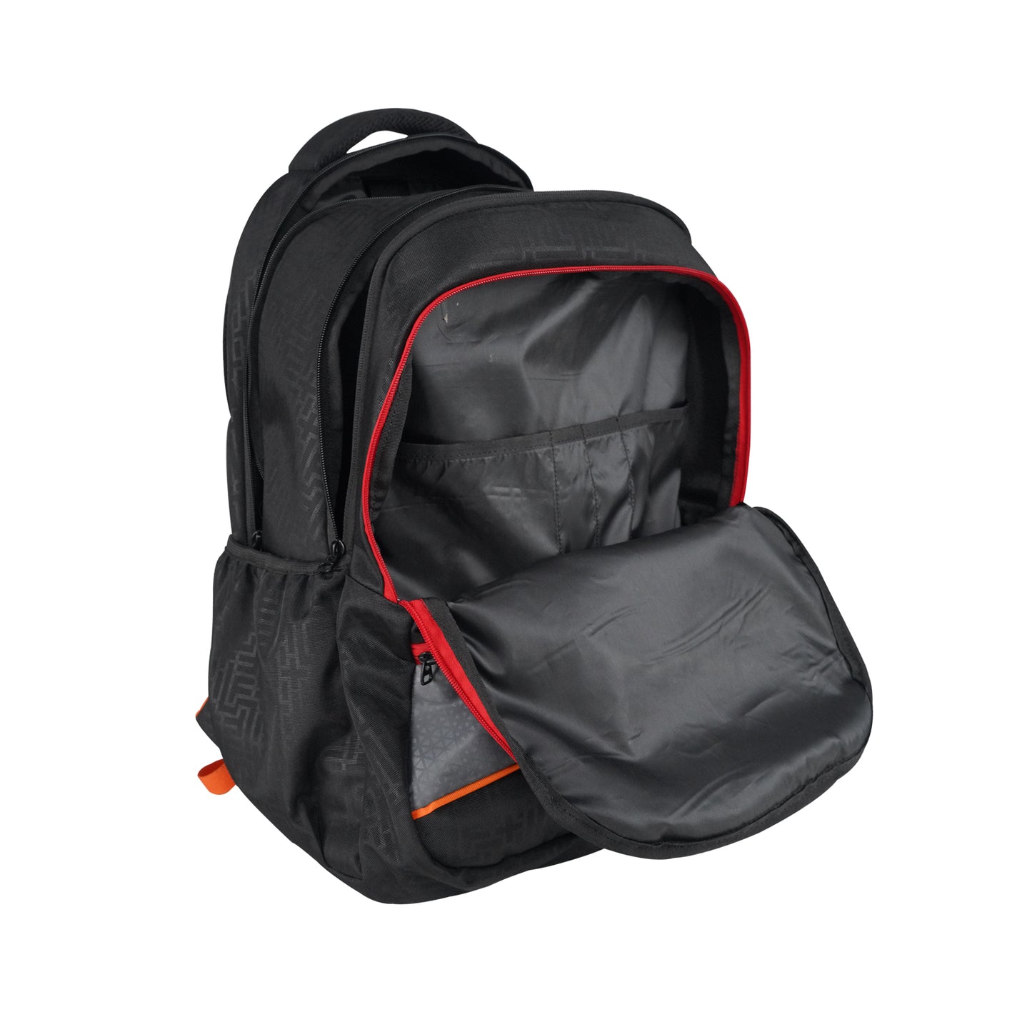 Mike Elemental Laptop Backpack - Black & Orange