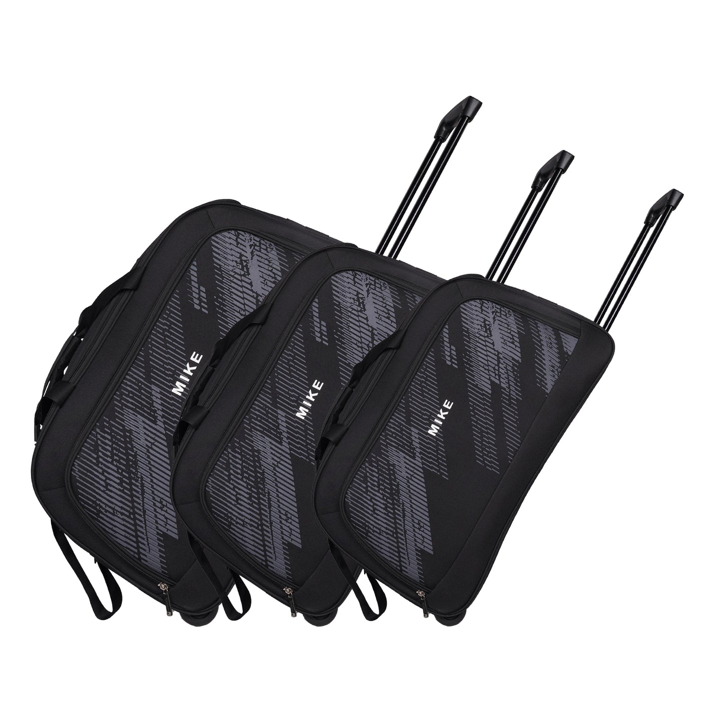 Mike Roadrunner Duffle Trolley Bag Set of 3 – Black