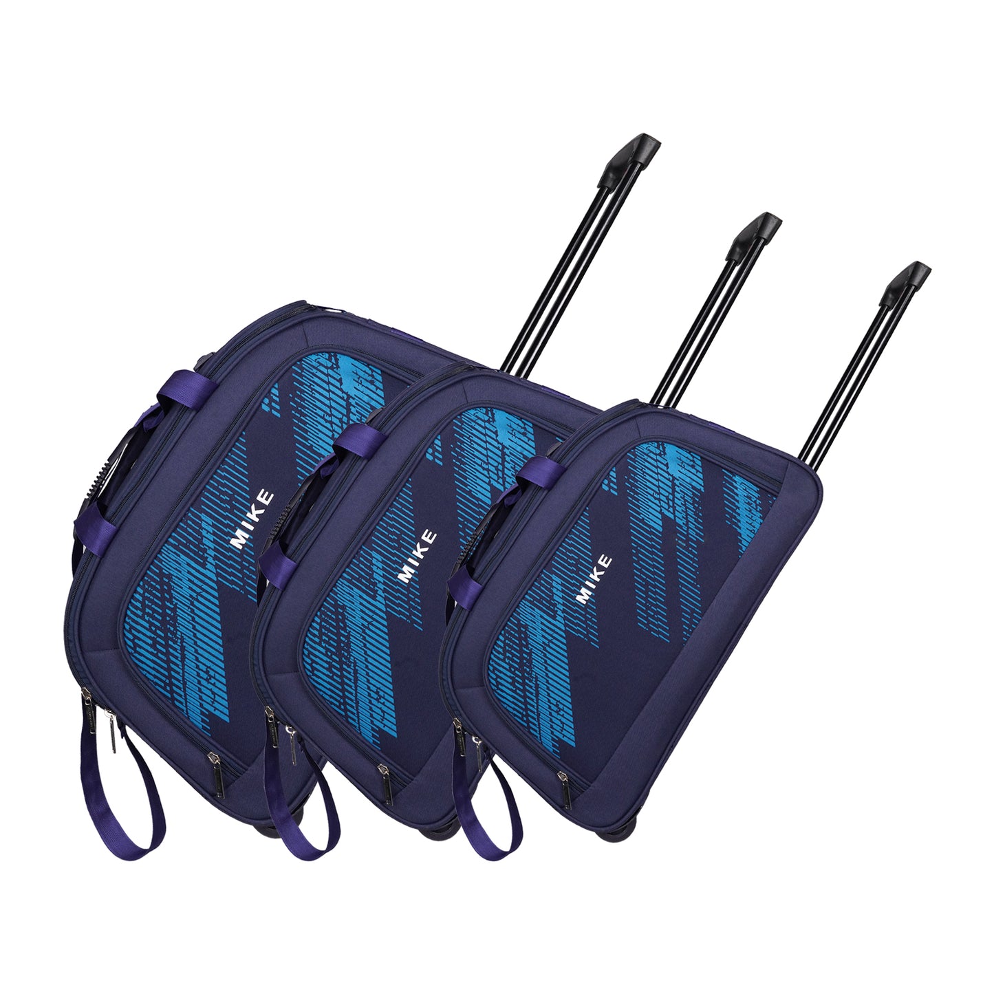 Mike Roadrunner Duffle Trolley Bag Set of 3 – Navy Blue