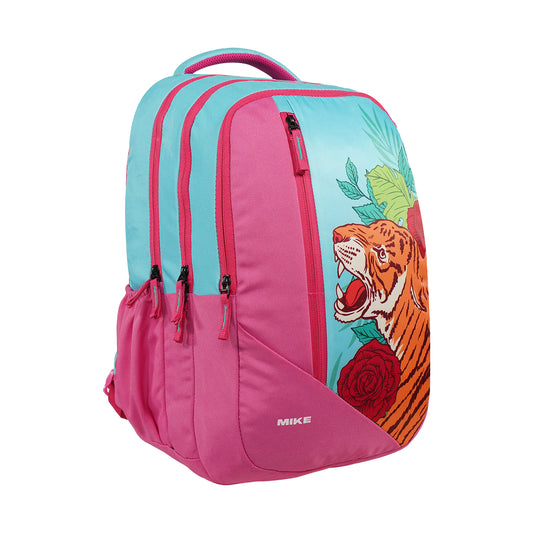 Mike Coral Backpack - Pink | 42L School Bag with Rain Cover