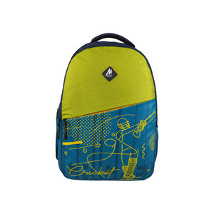 Mike 34L Tembo School Backpack Cricket Theme – Navy Blue & Indigo