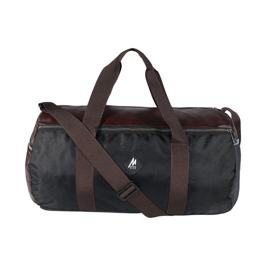 Mike Forge Leather Gym Bag - Brown & Black