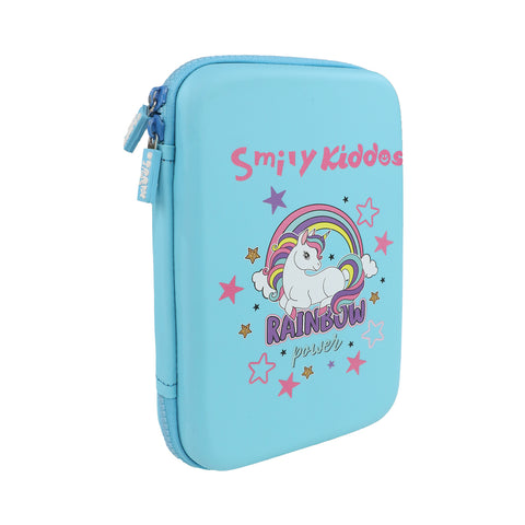 Image of Smily Kiddos Single Compartment Eva Pencil Unicorn Power- Light Blue