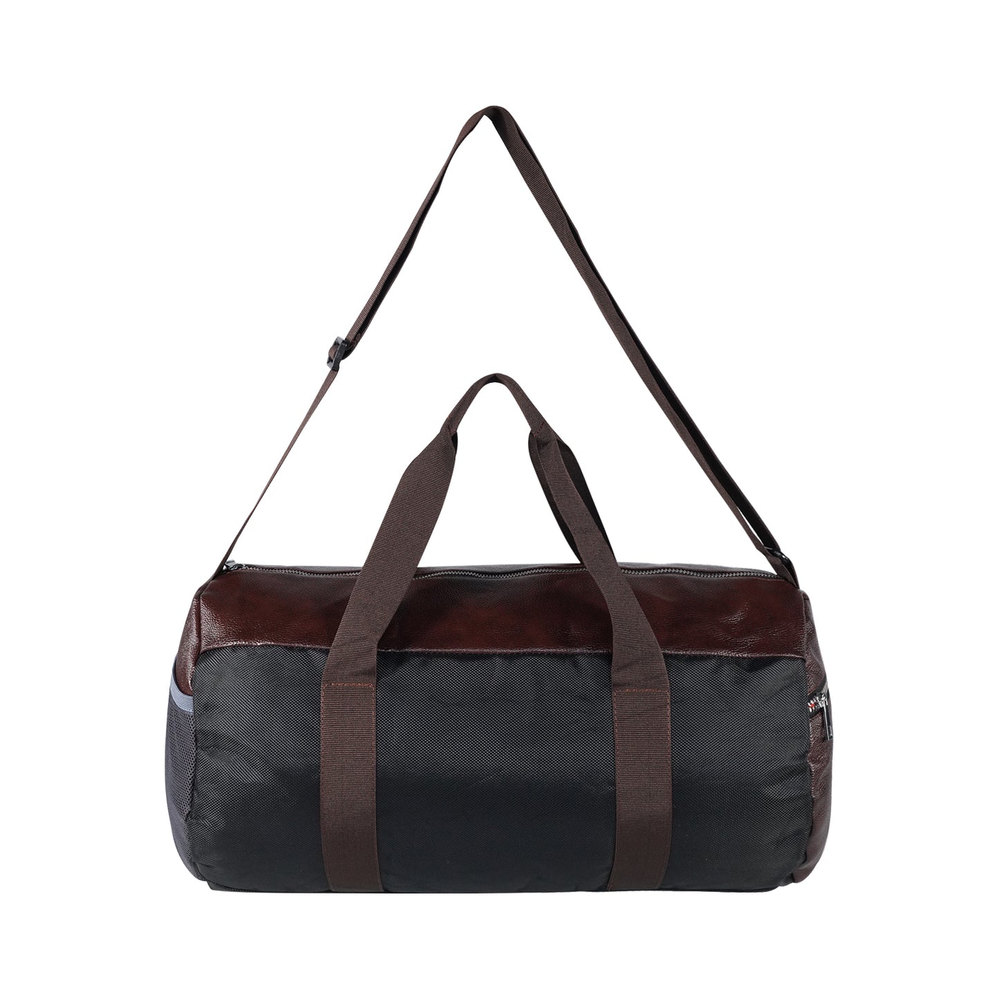 Mike Forge Leather Gym Bag - Brown & Black