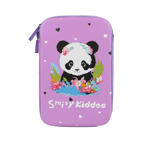 Image of Smily Kiddos Single Compartment Eva Pencil Baby Panda - Purple