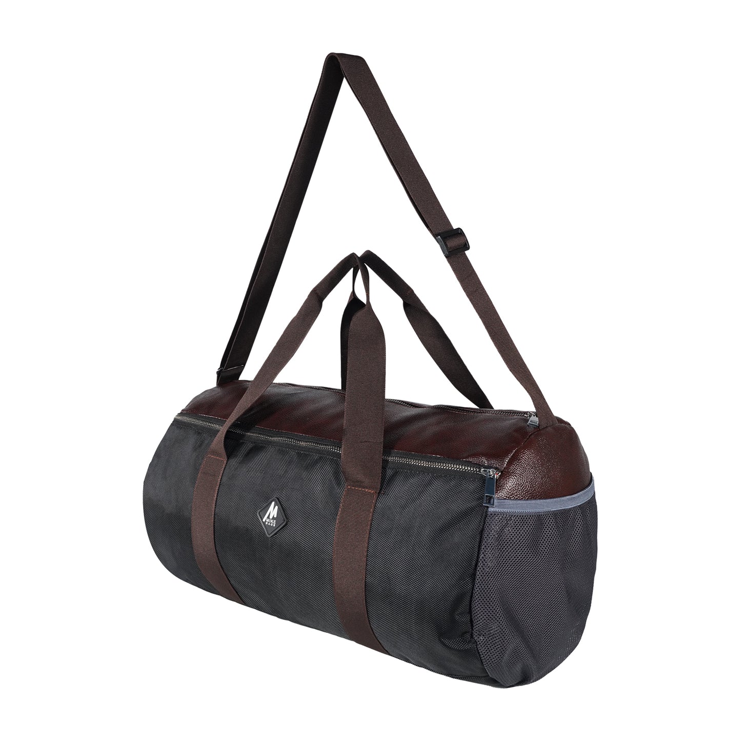 Mike Forge Leather Gym Bag - Brown & Black
