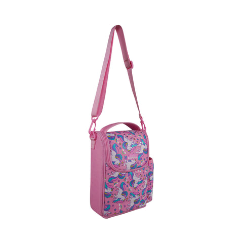 Image of Sky Unicorn Strap Lunch Bag V3 | Lunch Bag for Kids | Durable, Spacious & Trendy Pink