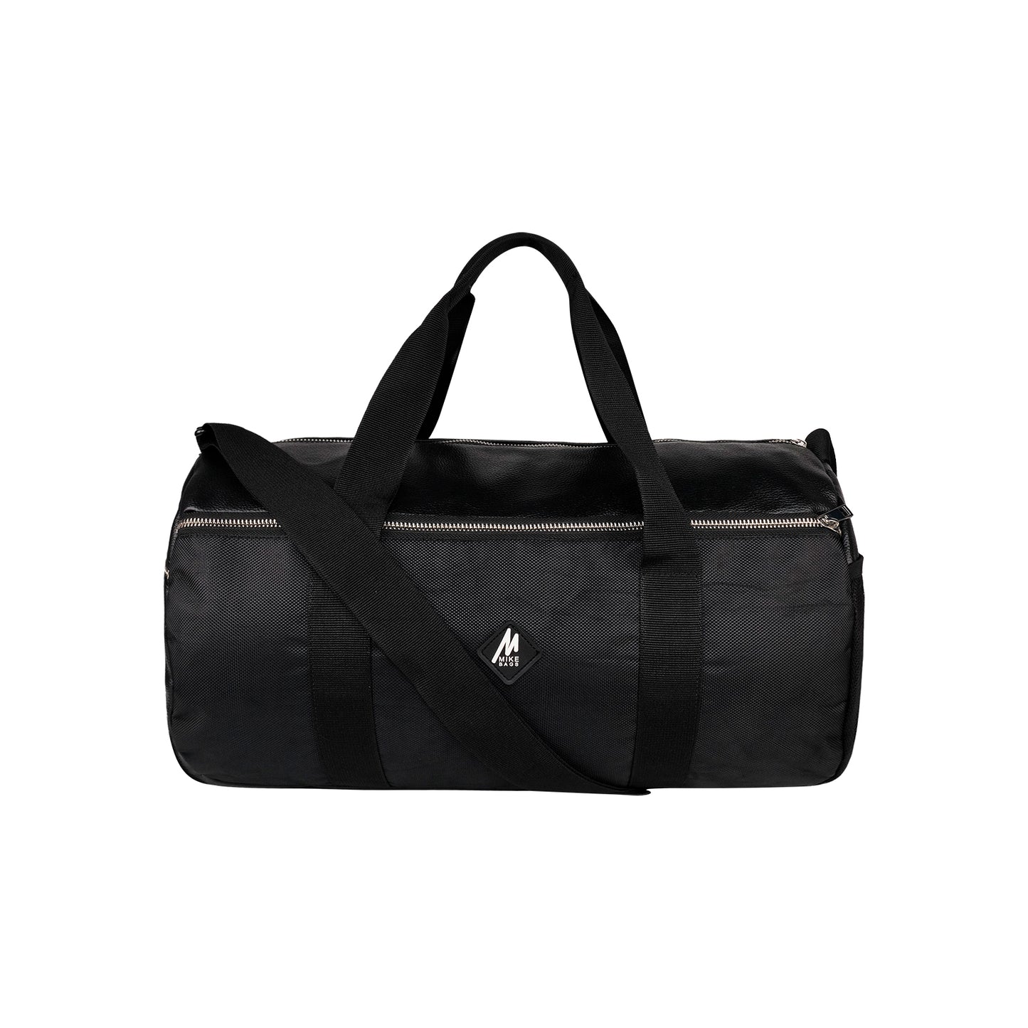 Mike Forge Leather Gym Bag - Black
